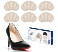 AnjoCare Coussinets de Talon, 3 Paires de Auto-Adhésif Talon Chaussure pour Chaussures Lâches, Talon de Coussin Antidérapants pour Talons Hauts, Baskets, Chaussures en Cuir Trop Grandes
