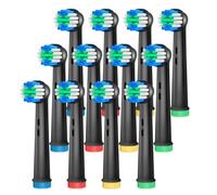 AnjoCare Têtes de brosse de remplacement,12 paquets de têtes de brosse à dents électrique pour Oral B Braun,têtes de brosse rechargeables compatibles avec Oral B Pro1000/3000/5000/7000