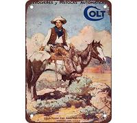 Anjoes 1925 Colt Firearms Reproduction de plaque métallique vintage 20,3 x 30,5 cm