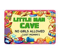 ANJOOY Plaque vintage en étain avec inscription « Little Man Cave No Girls Allowed Just Mommy » pour cafés, restaurants, hôtels, bars, fermes, portail de jardin (20,3 x 30,5 cm)