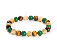 Anjoron Bracelet extensible pour femme en améthyste naturelle avec perles de cristal 18,8 cm avec coffret cadeau, taille unique, Élastique, Pas de gemme
