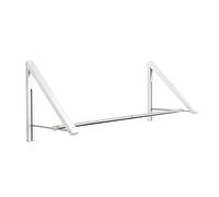 Anjuer blanchisserie séchoir support mural cintre mural pliant aluminium accueil rangement organisateur gain de place blanc 2 racks avec tige