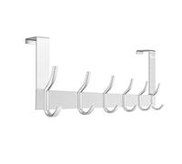 Anjuer Cintre de porte avec 6 crochets, crochet de porte à suspendre, crochets pour porte de salle de bain, crochet de porte moderne