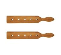 Anjuer Pagaie en bambou de 35,5 cm - Légère, durable et lisse - Avec trous de circulation d'air
