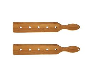 Anjuer Pagaie en bambou de 35,5 cm - Légère, durable et lisse - Avec trous de circulation d'air