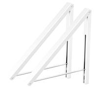 Anjuer Séchoir mural pliable en aluminium pour vêtements - Économie d'espace Blanc 2 pack white white rack 2