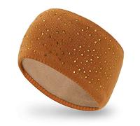 AnJuHoPa Bandeau Bandeau Cabel Knit Bandage Oreilles Avec Doublure de Polaire