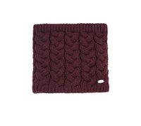 AnJuHoPa Snood hiver femmes câble tricot écharpe tricoté cache-cou thermique doublé polaire style classique Taille unique Vin rouge