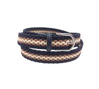 AnJuHoPa Tissu extensible tressé pour homme et femme Largeur 3,3 cm Longueur 110 cm avec boucle en métal sans nickel pour homme et femme, beige, length 110cm