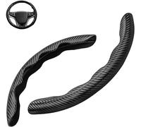 AnJWen 2 Pièces Caches de Volant Voiture pour BMW X5 E70/F15 2014-2018,Accessoires De Protection De Volant Doux