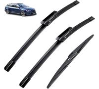AnJWen Balais d'essuie-Glace,balais d'essuie-Glace Avant et arrière Lot de 3, essuie-Glaces pour Renault Megane Sport Tourer 3 2008-2016 24" 16" 14"
