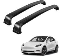 AnJWen Barres de Toit pour Tesla Model Y 2017-2024, Faible Bruit du Vent, Antirouille, Grande Capacité de Charge Verrouillable
