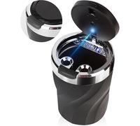 AnJWen Cendrier Voiture pour Hyundai Tucson 2020-2023, Cendrier Voiture Anti Odeur, Lumière LED Automatique, étanche et Ignifuge, résistant aux Hautes températures, détachable