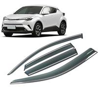 AnJWen Deflecteur Vitre Voiture pour Toyota C-HR 2016 2017-2023(Not 2024), Déflecteurs d'air,Fenêtre Latérale Pare-Pluie Accessoire Voiture