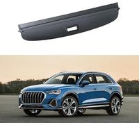 AnJWen Étagère Arrière Rétractable De Coffre pour Audi Q3 2019-2024,Noir Housse Colis Cargo Coque Cache-Bagages Couverture De Cargaison