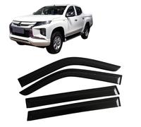 AnJWen Lot de déflecteurs d'air pour Mitsubishi Triton L200 Strada 2015-2022, Déflecteurs de Vent Déflecteurs de Fenêtre