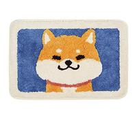 Ankah Tapis de Bain à Poils Longs, Doux et Confortable, très Absorbant et antidérapant, Lavable en Machine, pour Baignoire, Douche et Salle de Bain, 45,7 x 66 cm (Chien Mignon)