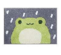 Ankah Tapis de Bain Mignon à Poils Longs très Absorbant et antidérapant, Lavable en Machine, pour Baignoire, Douche et Salle de Bain, 45,7 x 66 cm, Petite Grenouille