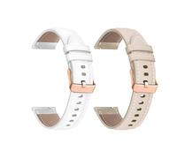 ANKANG Bracelet de montre en cuir à dégagement rapide de 18 mm pour Garmin Vivoactive 4s Forerunner 255s 265s Venu 3s Sq 2, barre à ressort étendue blanc_beige