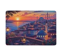 Ankara Skyline Sunset Tapis 150 X 100 Cm, Doux Pour Chambre En Automne | Ambiance cocooning : Tapis de salon à poils courts, avec surface douce; pour chambre d'amis et coin lecture