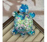 ANKBOL Tortues de mer lumineuses en cristal - Cadeau pour femme - Statue de tortue de mer en verre soufflé - Collection de sculpture d'animaux - Décoration d'intérieur (bleu)