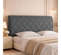 AnkekolyStar Housse Tete de Lit, Housse de Protection Tête de Lit avec Côté Extensible, Lavable Anti-poussière (Gris foncé, 200cm)