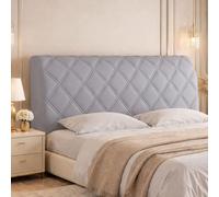 AnkekolyStar Housse Tete de Lit, Housse de Protection Tête de Lit avec Côté Extensible, Lavable Anti-poussière (Gris Clair, 200cm)