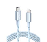 Anker 331 USB-C auf Lightning Kabel, New Nylon USB-C auf Lightning Ladekabel (180cm), Geeignet für iPhone 13 13 Pro 12 Pro Max 12 11 X XS XR 8 Plus, AirPods Pro, Unterstützt Power Delivery (Blau)