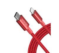 Anker 331 USB-C auf Lightning Kabel, New Nylon USB-C auf Lightning Ladekabel (180cm), Geeignet für iPhone 13 13 Pro 12 Pro Max 12 11 X XS XR 8 Plus, AirPods Pro, Unterstützt Power Delivery (Rot)