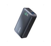 Anker 533 (A1256G12) Batterie Externe 10000mAh Noir, 1x USB-A + 2x USB-C, Charge Rapide, Écran Intégré, 91x48x25mm, 200g