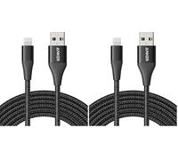 Anker 551 Câble de charge USB A vers Lightning (3 m), câble iPhone certifié MFi, adapté pour iPhone iPhone 13 13 Pro 12 Pro Max 12 11 X XS XR 8 Plus et plus (Noir) (Lot de 2)