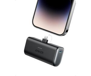 Anker 621 Power Bank avec connecteur Lightning intégré, Chargeur Portable sans Fil 12 W certifié MFi 5 000 mAh, Compatible avec iPhone 14/14 Pro/14 Plus/14 Pro Max, iPhone séries 13 et 12（Noir）
