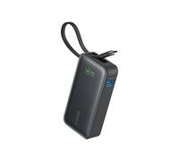 Anker A1259G11 Power Bank Lithium 10000mAh 30W Noir, 1x USB-A, 1x USB-C, Charge Rapide USB, 52.3x104x26mm, 215g