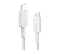 - Câble Lightning - 24 pin USB-C mâle pour Lightning mâle - 1 m - Certifié MFI - blanc - Charge rapide, certifié MFI