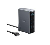 Anker A83B63A1 Station d'accueil Universelle USB, Hub USB, HDMI x2, Ethernet RJ-45, Audio 3.5mm, Alimentation Secteur 160W, Compatible Windows/Mac, Noir, 47x97x140mm