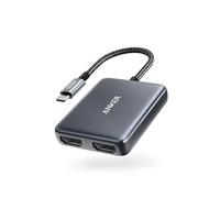 Anker Adaptateur USB C vers double HDMI, compact et portable, prend en charge 4K@60 Hz et double 4K@30 Hz, pour MacBook Pro, MacBook Air, iPad Pro, XPS, et plus encore
