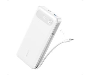 Anker Batterie Externe 20000 mAh avec câble USB-C intégré, Batterie de Charge Rapide 87 W Max, 2 USB-C et 1A, pour MacBook, iPhone 16 Pro Max/15/14, Samsung, Switch, et Plus Encore