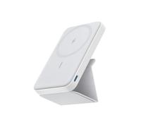 Anker Batterie Externe magnétique 622 (MagGo), Chargeur Portable sans Fil magnétique Pliable et USB-C pour iPhone 14/13/12 Series 5000 mAh, Blanc Dolomite