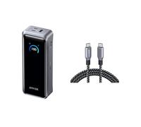 Anker Bundle Prime Batterie Externe 26250mAh 300W 3 Ports + Câble USB C vers USB C 240W 1,8m Nylon Tressé, Charge Rapide Bilatérale, Autorisée en Avion, pour iPhone 17 16 Pro Max, MacBook, iPad, Galax