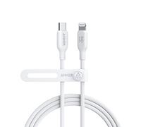 Anker Câble iPhone USB C vers Lightning, 541 Câble Certifié MFi 1.8 m, Câble de Charge Rapide Biosourcé pour iPhone 13 13 Pro 12 11 X XS XR 8 Plus (chargeur non inclus), Blanc Aurora