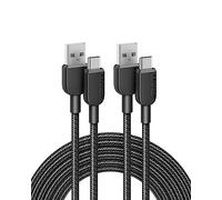ANKER cable USB C, 300cm, lot de 2 câbles de charge USB A vers USB C,charge rapide pour Samsung Galaxy Note 10 Note 9/S10+ S10, LG V30 (Noir)
