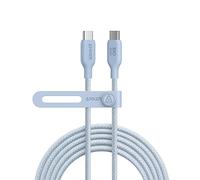 Anker Câble USB C, câble de charge rapide bio-tressé de type C 240 W pour iPhone 17/17 Pro, MacBook Pro 2020, iPad Pro et plus (USB 2.0, 3 m, bleu glace)