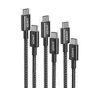 Anker Câble USB C vers USB C 333-100 W - 1 m + 1,8 m + 3 m - Câble de charge rapide USB 2.0 C pour iPhone 16/15, MacBook Pro/Air, iPad Pro/Air, Galaxy S24, Pixel, Switch, LG et plus encore