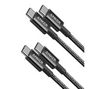 Anker Câble USB C vers USB C, 100W 333 lot de 2 Câble usb c Charge Rapide, pour iPhone 16/16Pro/16Plus/16 15ProMax MacBook Pro 2024, iPad Air 4/Pro 2024, Samsung Galaxy S23+/S23 et autres(0,9m+0,9m)