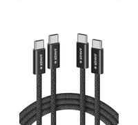 Anker Câble USB C vers USBC 240W 2 pack, Zolo, Charge Rapide, Tressé et Résistant à la Poussière, Connecteur Fin, pour iPhone 17 16 ProMax, MacBook/iPad/Galaxy S24 (1,8m+1,8m, Noir)