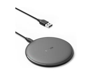 Anker Chargeur à Induction PowerWave Pad 10W | Chargeur sans fil Qi 10 W pour iPhone 17/16/15 Plus Pro Max, Galaxy S9/8, Mate 20 Pro (chargeur mural non inclus)