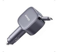 Anker Chargeur Allume Cigare 75W, Rapide Ultra Compact Type-C avec Câble Rétractable Intégré, Chargeur Voiture pour iPhone séries 16/15/14, MacBook Pro/Air, iPad, Galaxy, AirPods et Autre