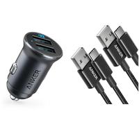 Anker Chargeur Allume Cigare et Anker Câble USB C
