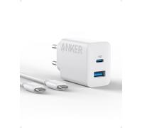 Anker Chargeur iPhone USB C 20 W, Chargeur iPad, Recharge Rapide, Compatible avec iPhone 16/16 Plus/16 Pro Max/15/iPad et Autres (câble USB C 150 cm Inclus)
