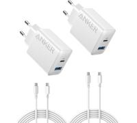 Anker Tech Chargeur USB-C 20 W pour iPhone 15/16/17 et iPad - Charge rapide - Câble USB-C 150 cm